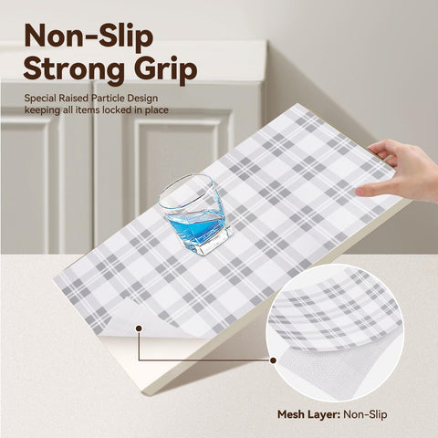 TheBaDaz non-adhesive kitchen liner protects surfaces without residue.