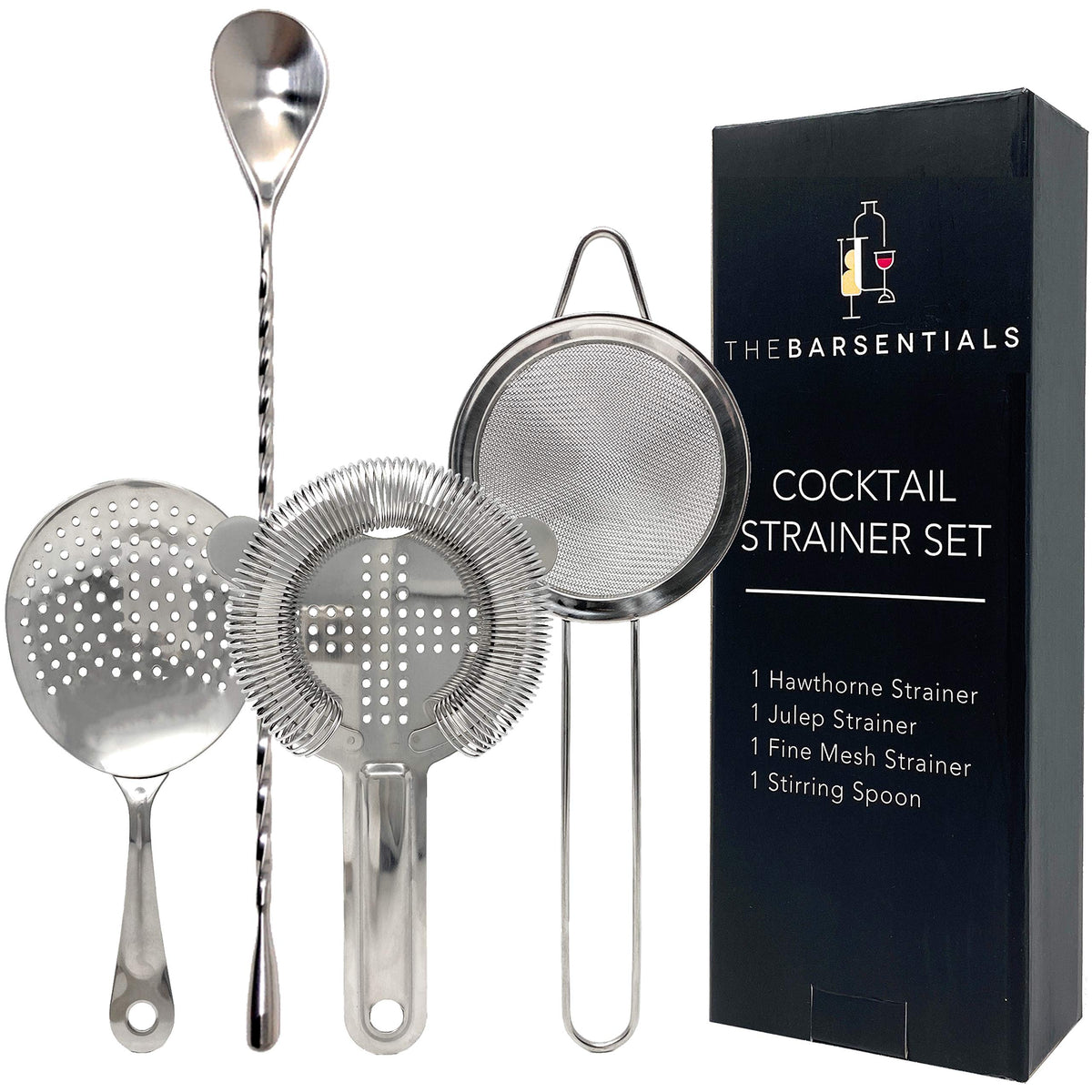 TheBarsentials Hawthorne Strainer with spring for precise filtration in cocktails.