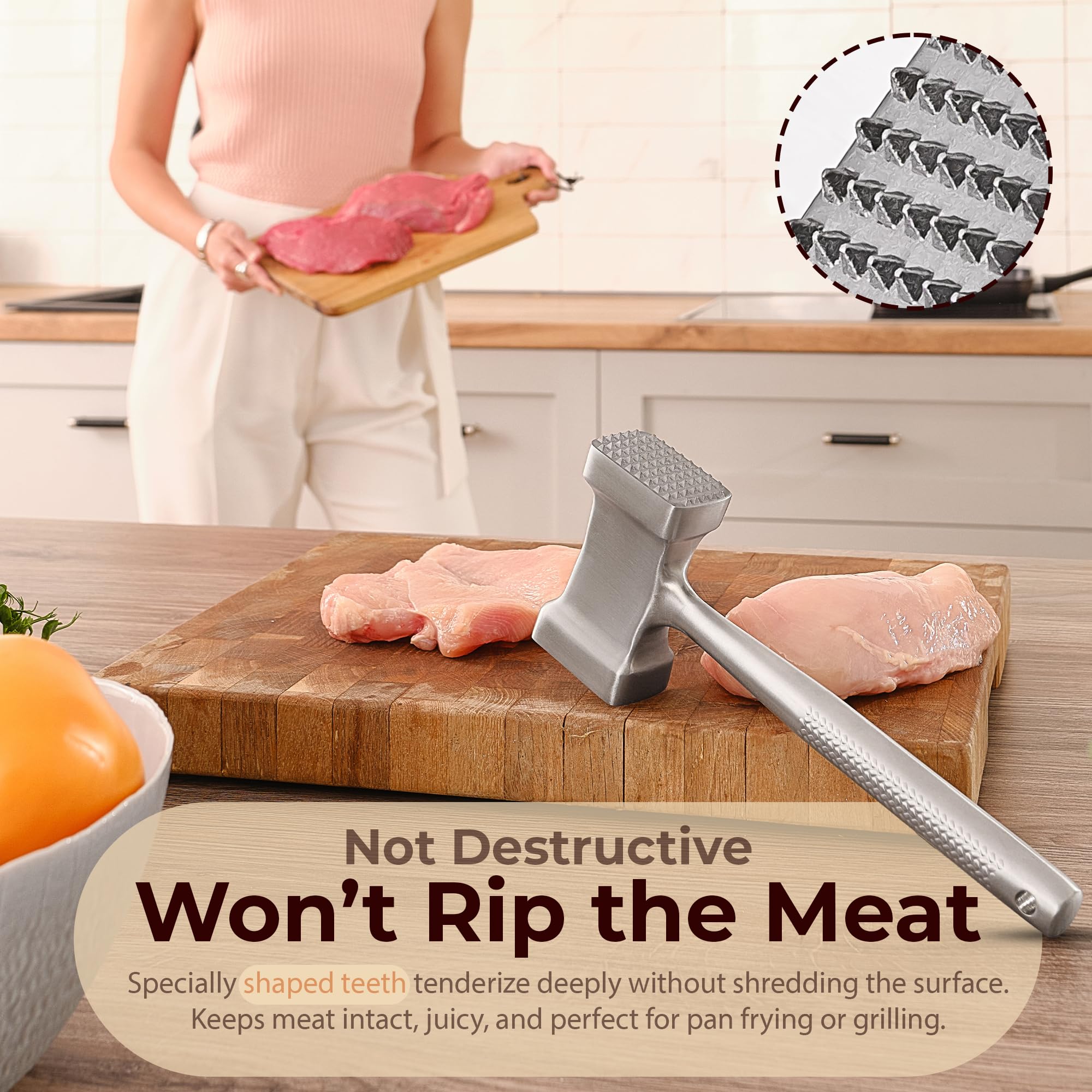 TheDOM gift-ready meat tenderizer in an elegant box for cooks.
