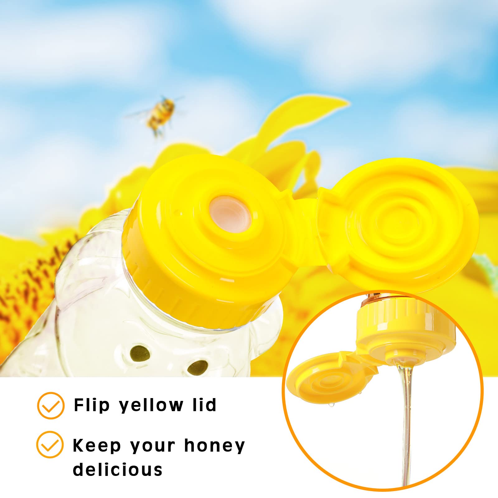 Thenshop bear jar kitchen dispenser ideal for honey, syrup, and sauces.