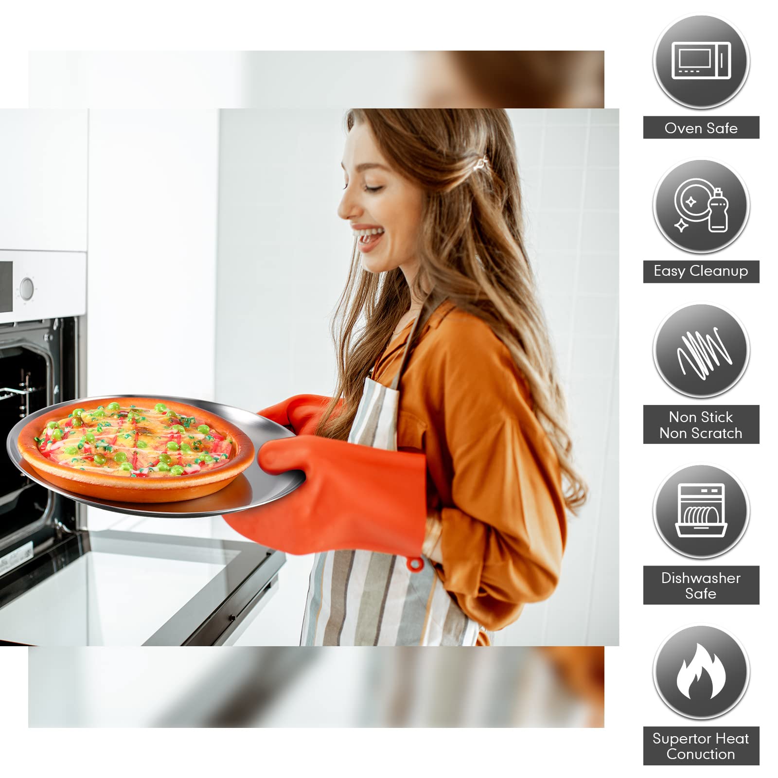 Thenshop dishwasher-safe pizza pans for quick cleanup cleanups.