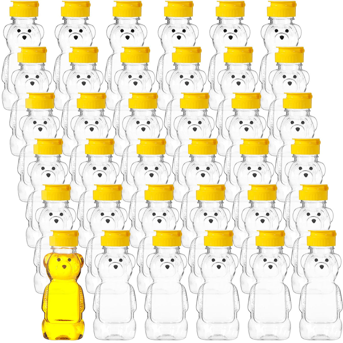 Thenshop honey bear bottle 36-pack for organized kitchen storage and easy dispensing.