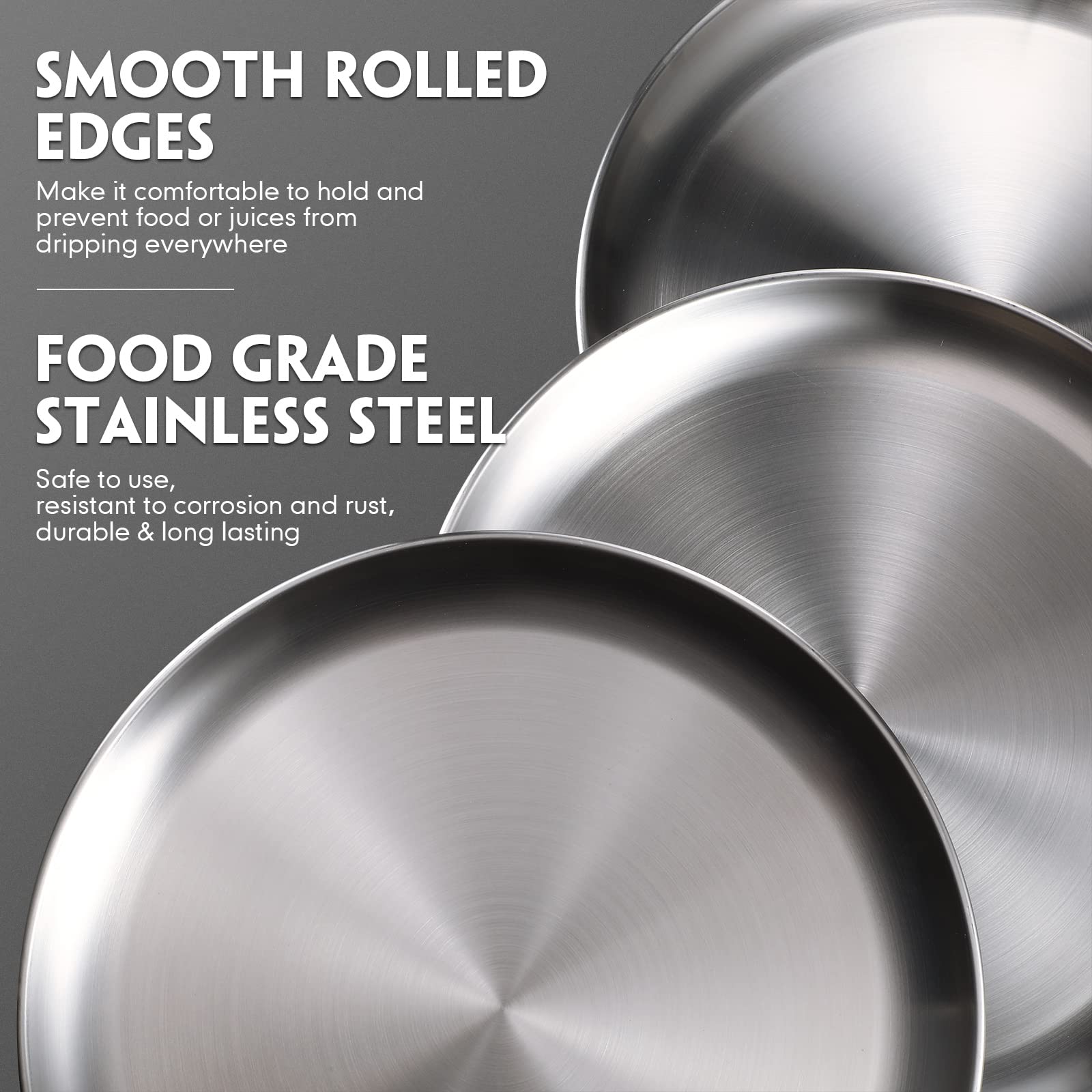 Thenshop mirrored surface pizza pan designed for smooth food release.