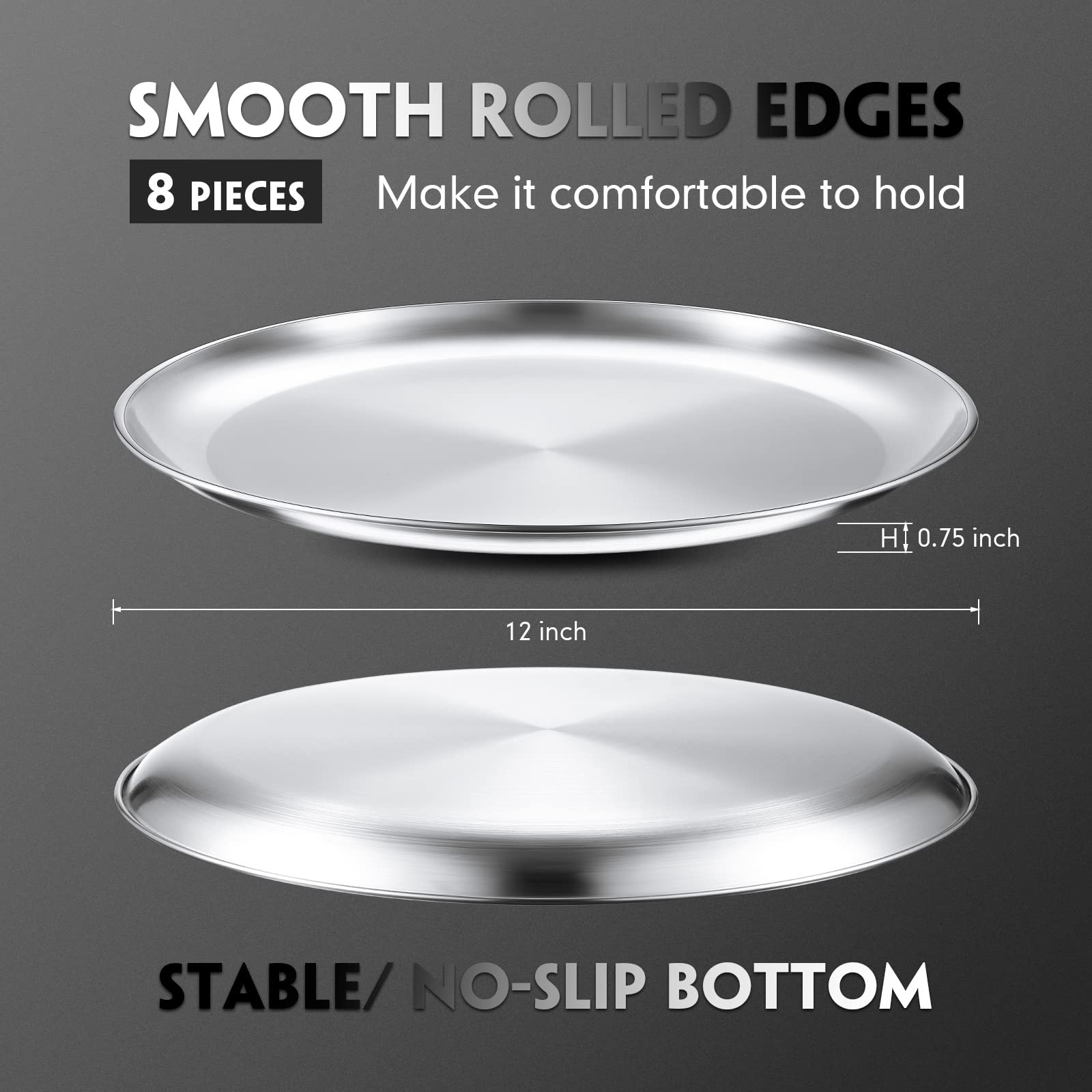 Thenshop 12-inch round pizza pans ensuring even heat distribution.
