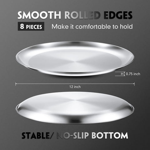 Thenshop 12-inch round pizza pans ensuring even heat distribution.