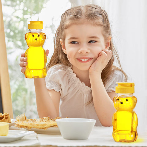 Thenshop ready-to-use honey jars streamline outdoor picnics and barbecues.