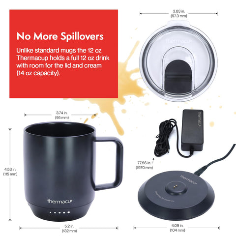 Thermacup Mega's precise temperature dial shows easy heat control.