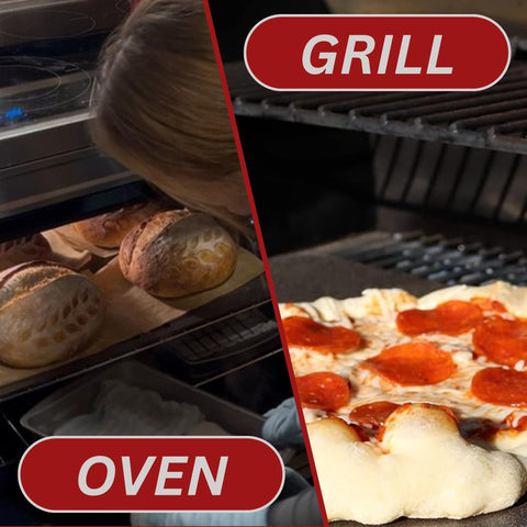 ThermiChef Pizza Steel on stove for quick, even-cooked meals