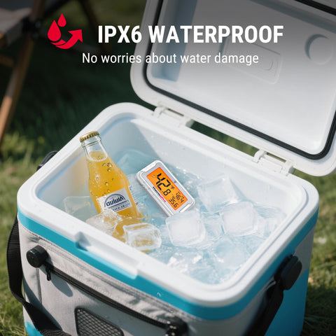 ThermoPro thermometer placed with magnetic and stand options for flexible placement.