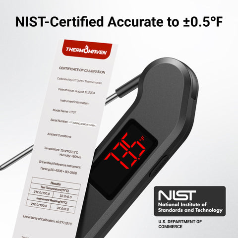 Bright LED display on ThermoMaven aids visibility during nighttime cooking.