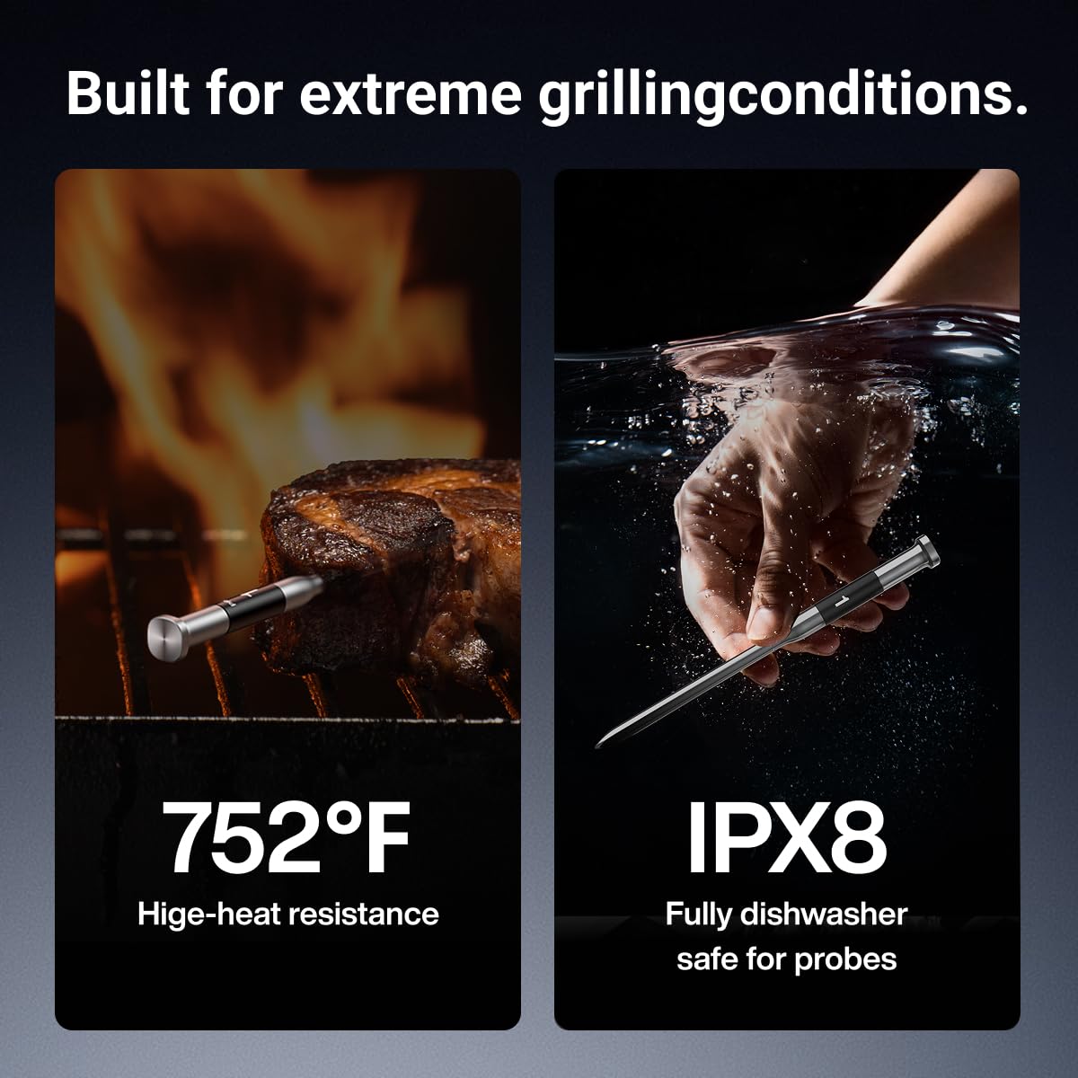 ThermoMaven dual probes enable multitask cooking at once.