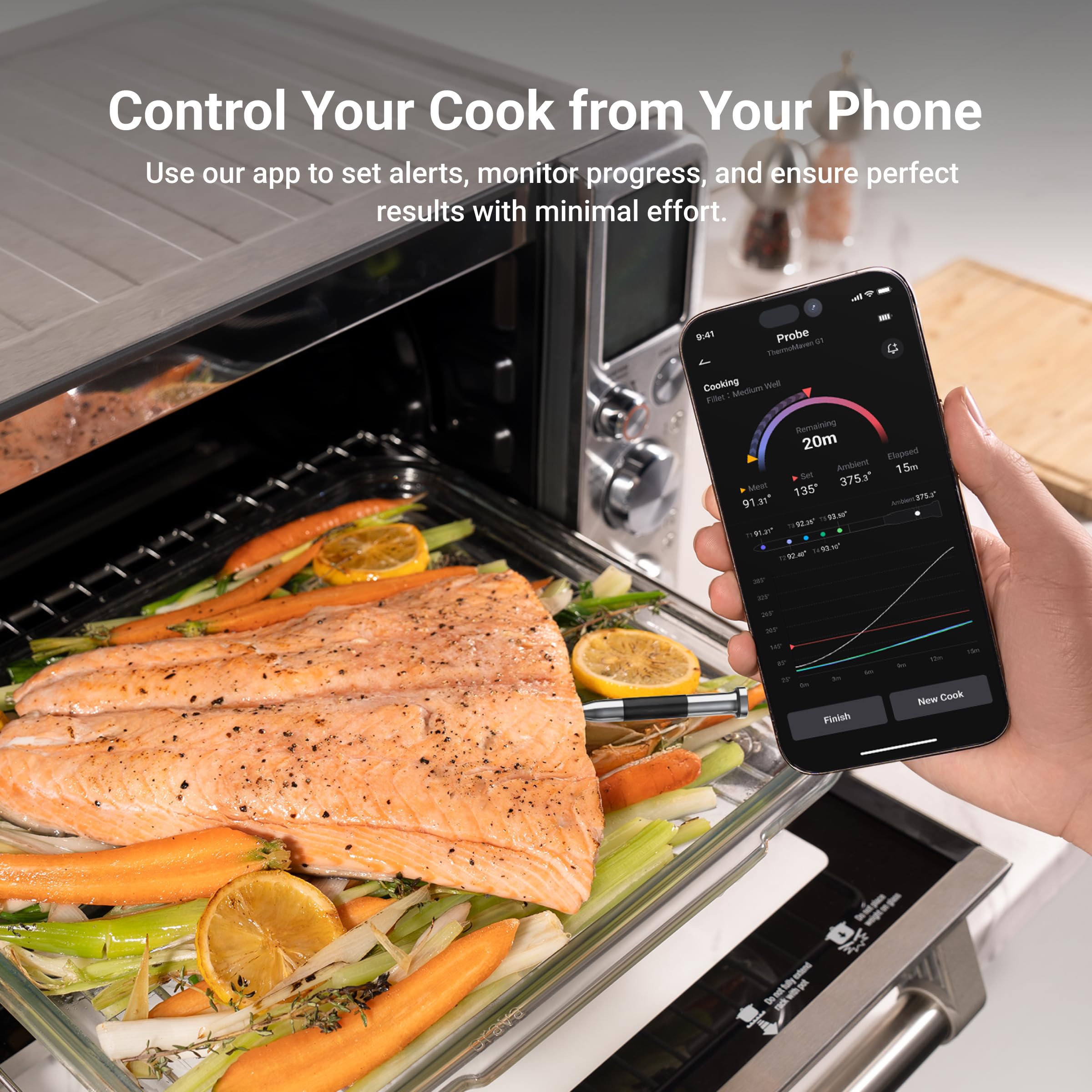 ThermoMaven G1 dishwasher-safe probes simplify cleanup after grilling.