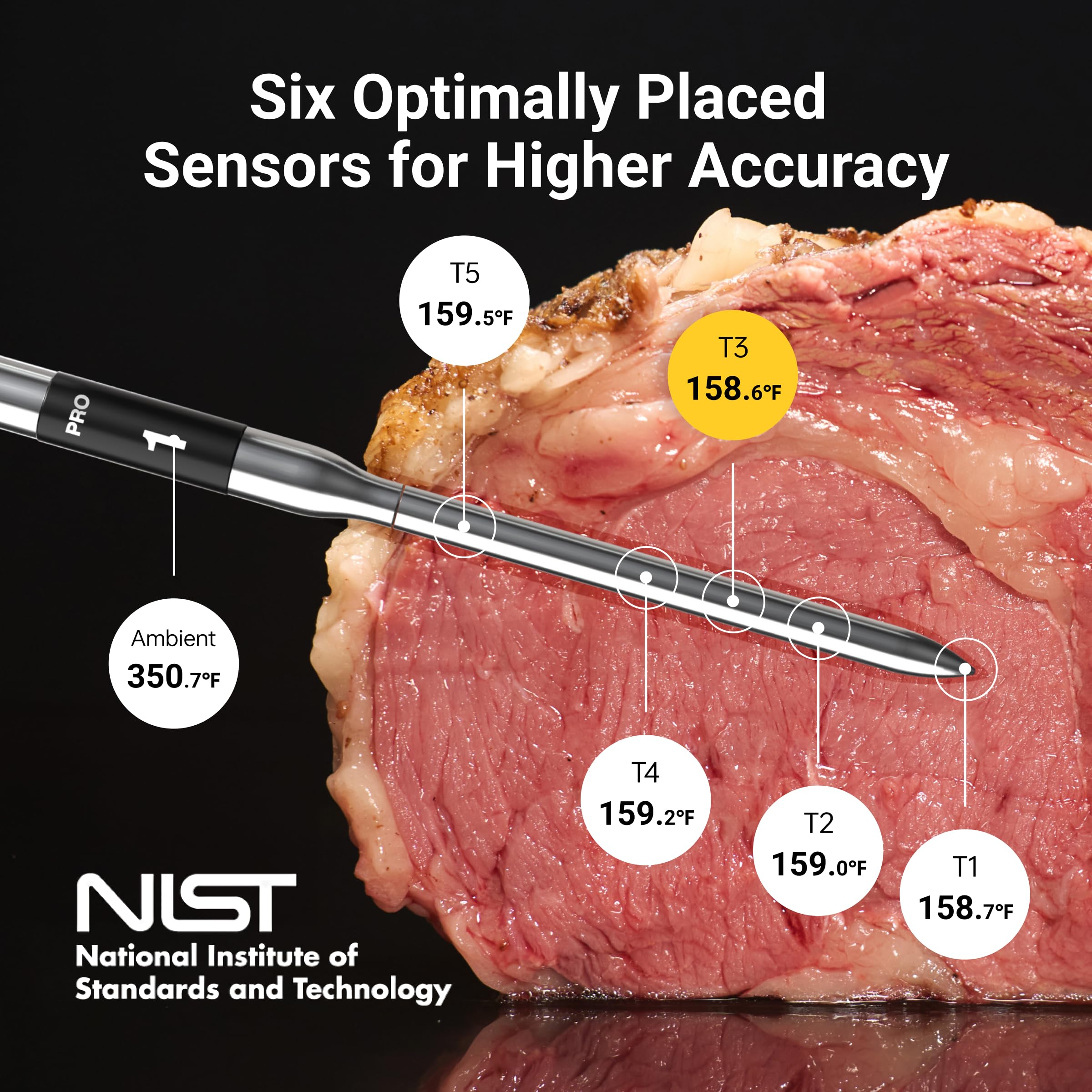 ThermoMaven G2 showcases ±0.5°F accuracy with six sensors.