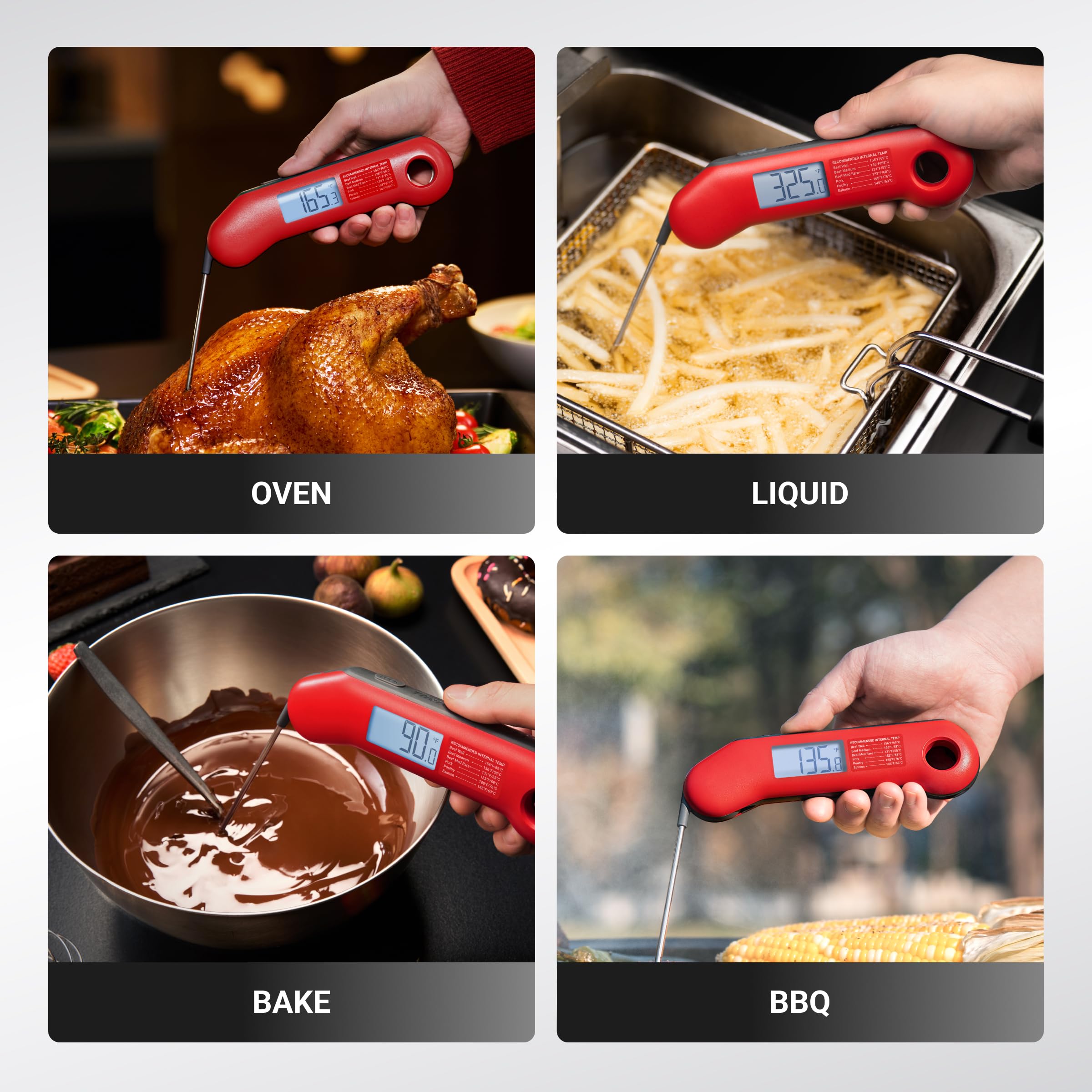 ThermoMaven IP67 waterproof thermometer for easy cleanup after grilling.