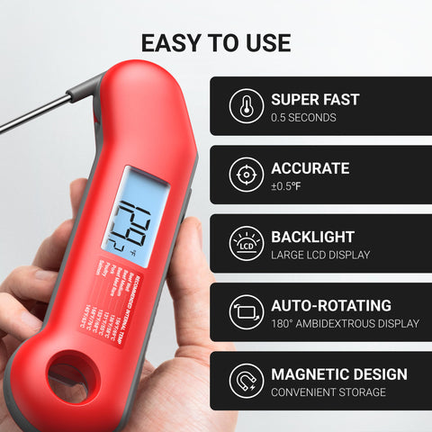 ThermoMaven professional thermometer NIST-accurate readings ensure reliable results every time.
