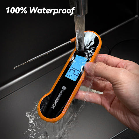ThermoMonster motion-sensing thermometer wakes on pickup for quick checks.