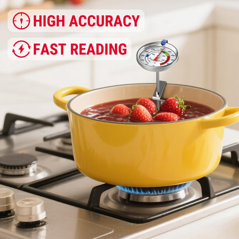 ThermoPro deep fry thermometer showing fast, precise readings