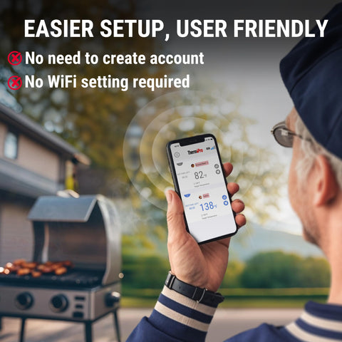 ThermoPro high-accuracy reading gives precise cooking temps.