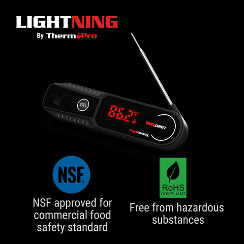 ThermoPro Lightning rotating display viewed from any angle.