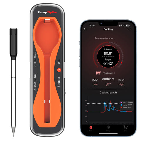 ThermoPro TempSpike shows 500ft range for long-range wireless grilling monitoring