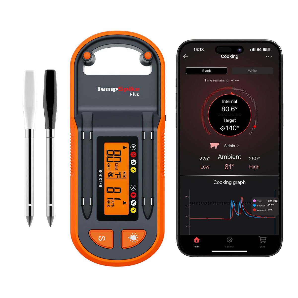 ThermoPro TempSpike Plus 600ft range improves outdoor grilling connectivity.