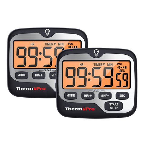 ThermoPro TM01 countup-countdown timer with digital display for precise kitchen timing