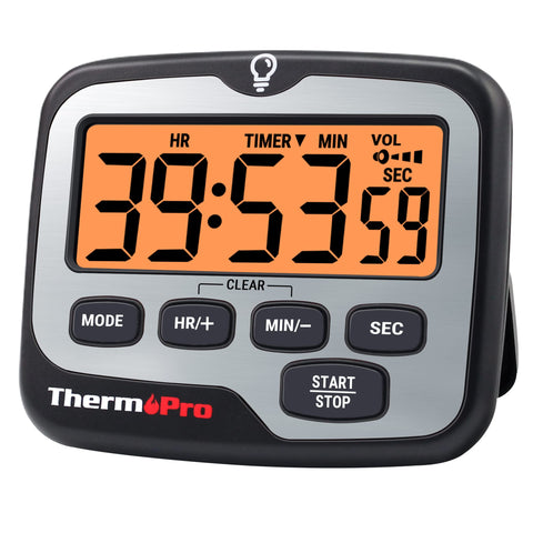 ThermoPro TM01 kitchen timer with countup display supports precise cooking