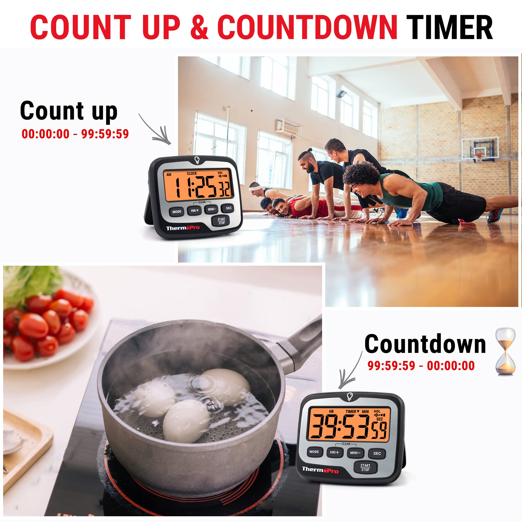 ThermoPro TM01 pocket-size timer fits in your pocket for travel