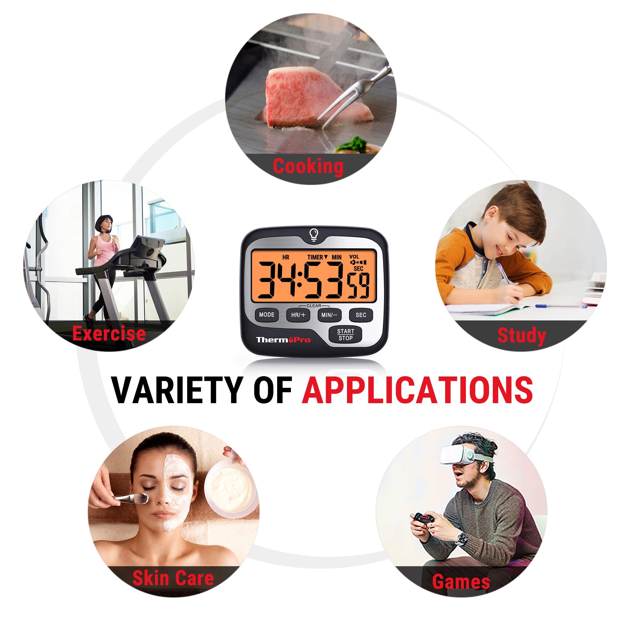 ThermoPro TM01 reliable kitchen timer for cooking, baking, and timing tasks