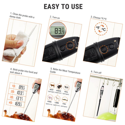 ThermoPro TP02S batteries included for immediate use