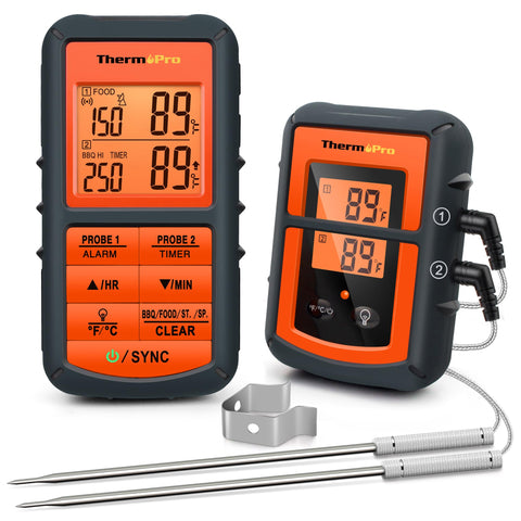 ThermoPro TP08 with 500ft range shown for remote grilling and reliable signal