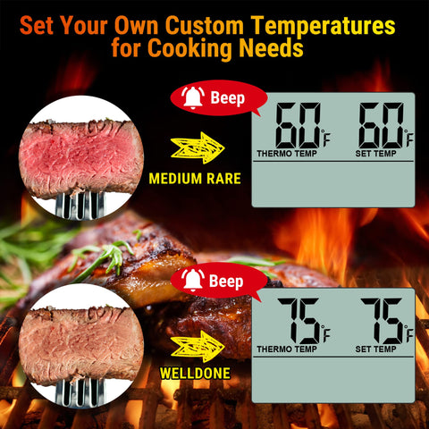 ThermoPro TP16 timer function in action during cooking
