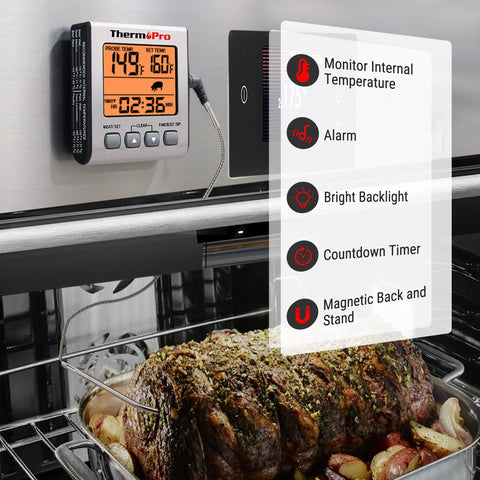 ThermoPro TP16S custom doneness alerts tailor cooking to your taste.