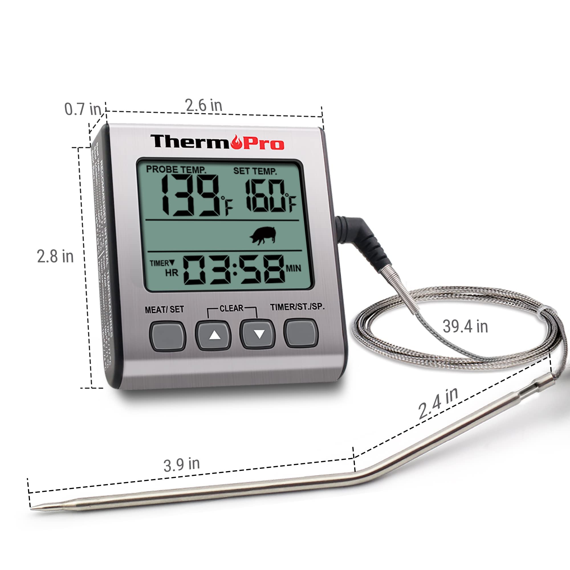 ThermoPro TP16S oven-ready use for accurate temps during baking.
