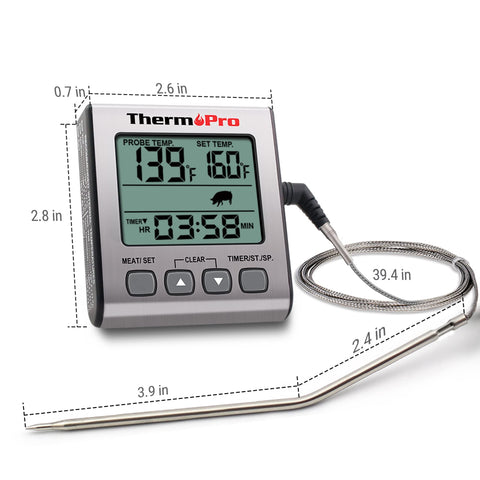 ThermoPro TP16S oven-ready use for accurate temps during baking.