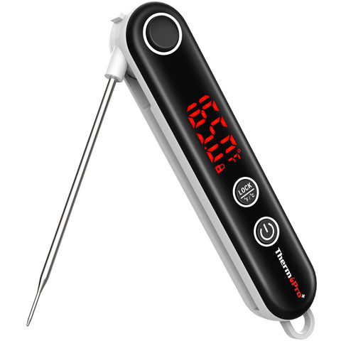 ThermoPro TP18 front view shows quick, accurate readings for grilling