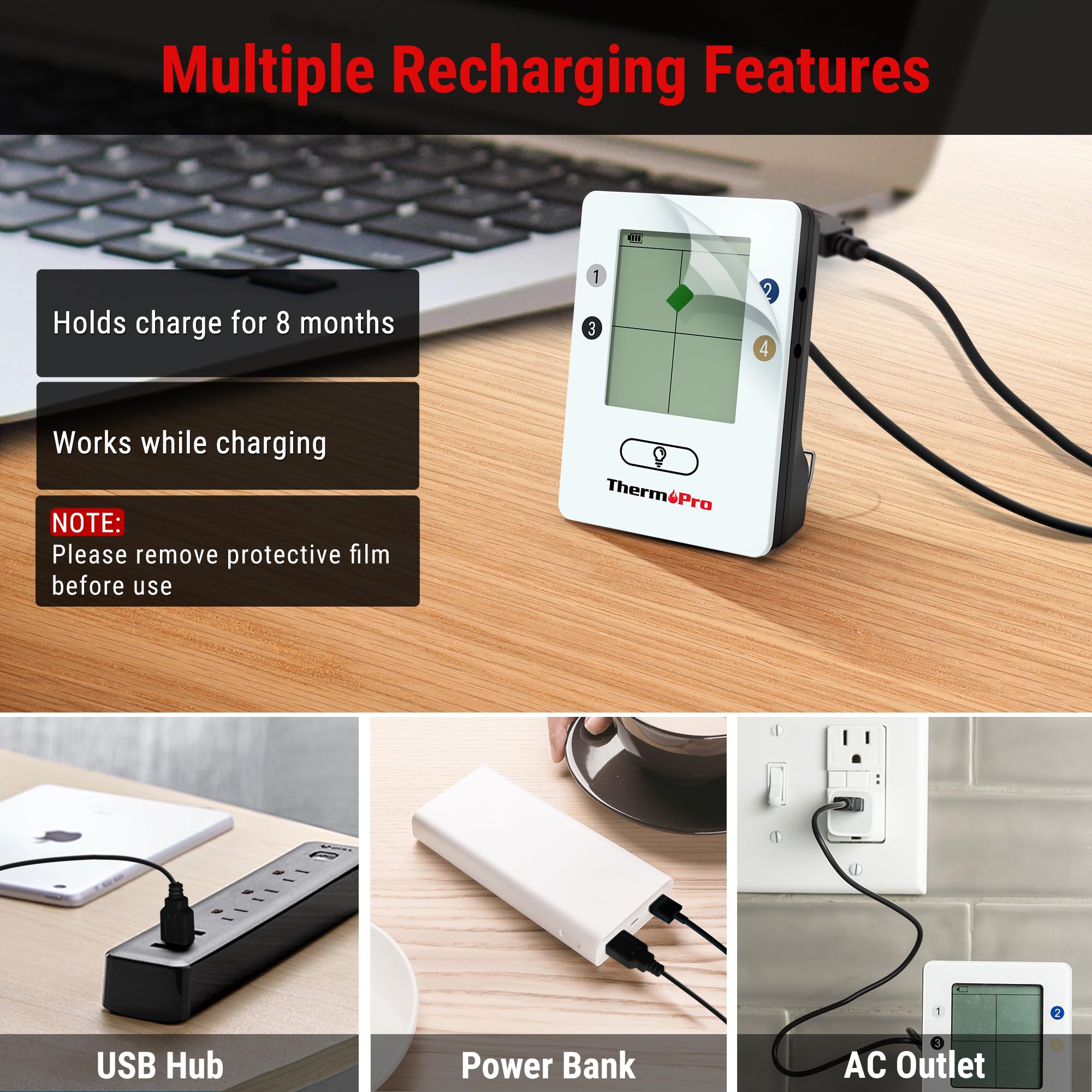 ThermoPro TP25 pre-alarm notification illustration for perfect timing