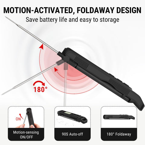 ThermoPro TP420 backlit display for visibility in dim kitchen conditions.
