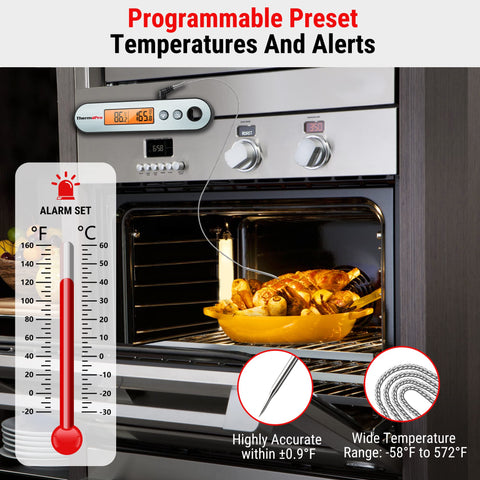 ThermoPro TP610 rotating LCD for clear readings from any angle