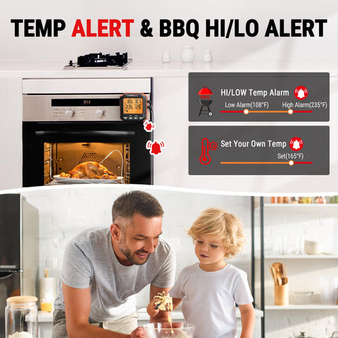 ThermoPro TP717 oven-safe design for versatile kitchen use.