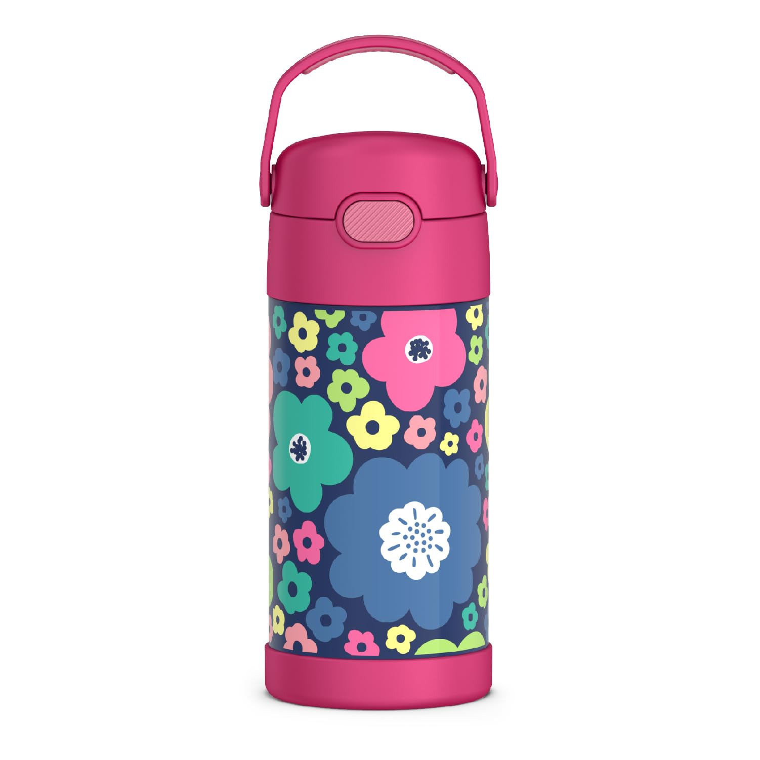 THERMOS FUNtainer bottle with straw shows kid-friendly design for easy on-the-go hydration.