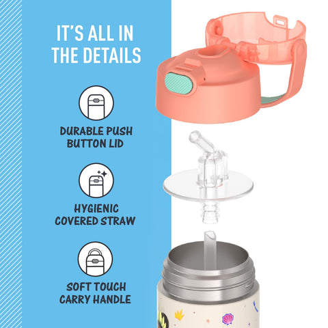 THERMOS FUNTAINER durable stainless steel build withstands daily wear and drops.