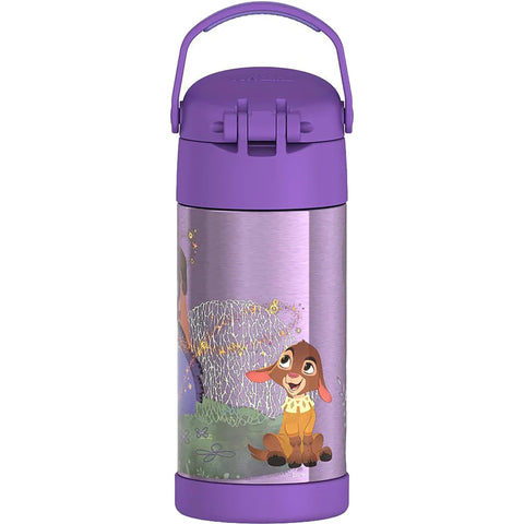 THERMOS FUNTAINER with soft-touch carry handle is easy for kids to grab and carry.
