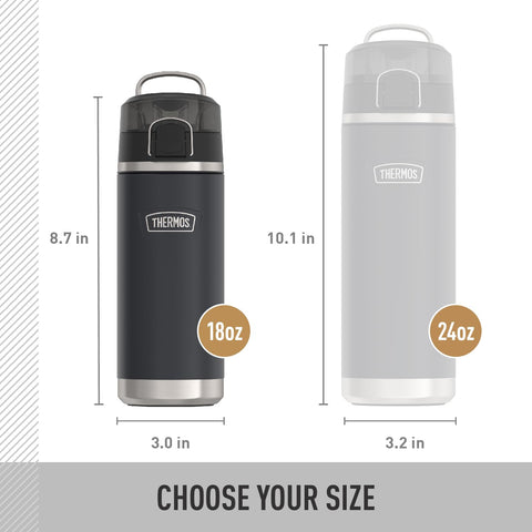 THERMOS ICON SERIES 18oz dura-shield covered spout protects the drinking area