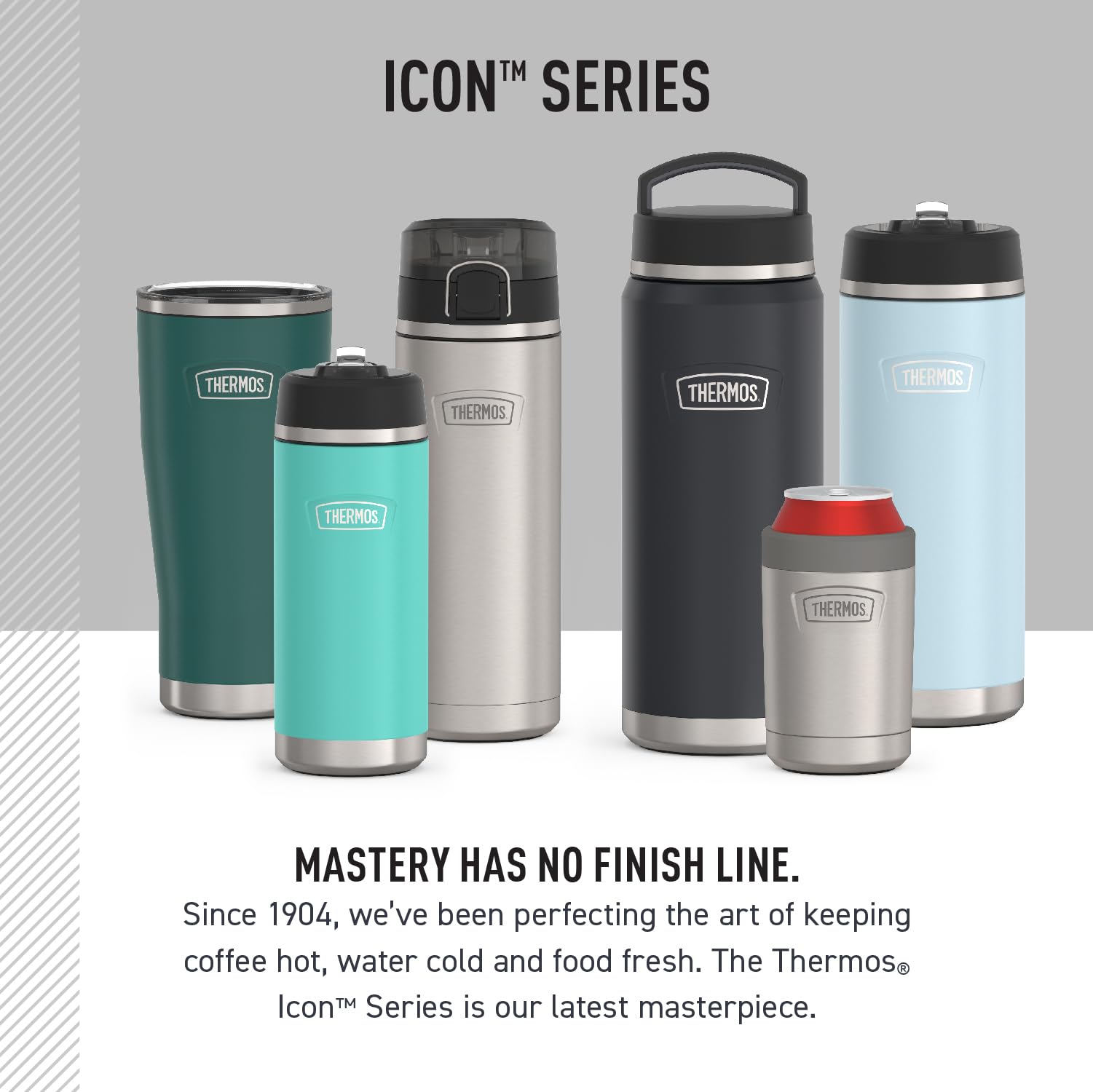 THERMOS ICON SERIES 18oz convenient carry handle with non-slip grip