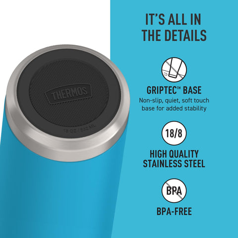 THERMOS ICON SERIES 18oz rapidrate high-flow spout for easy sipping