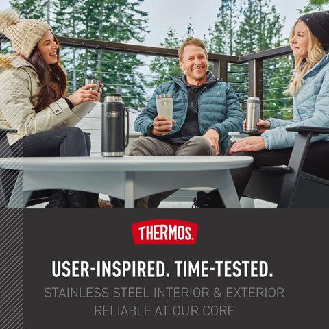 THERMOS ICON SERIES granite 40 oz bottle insulated cap preserves temperature