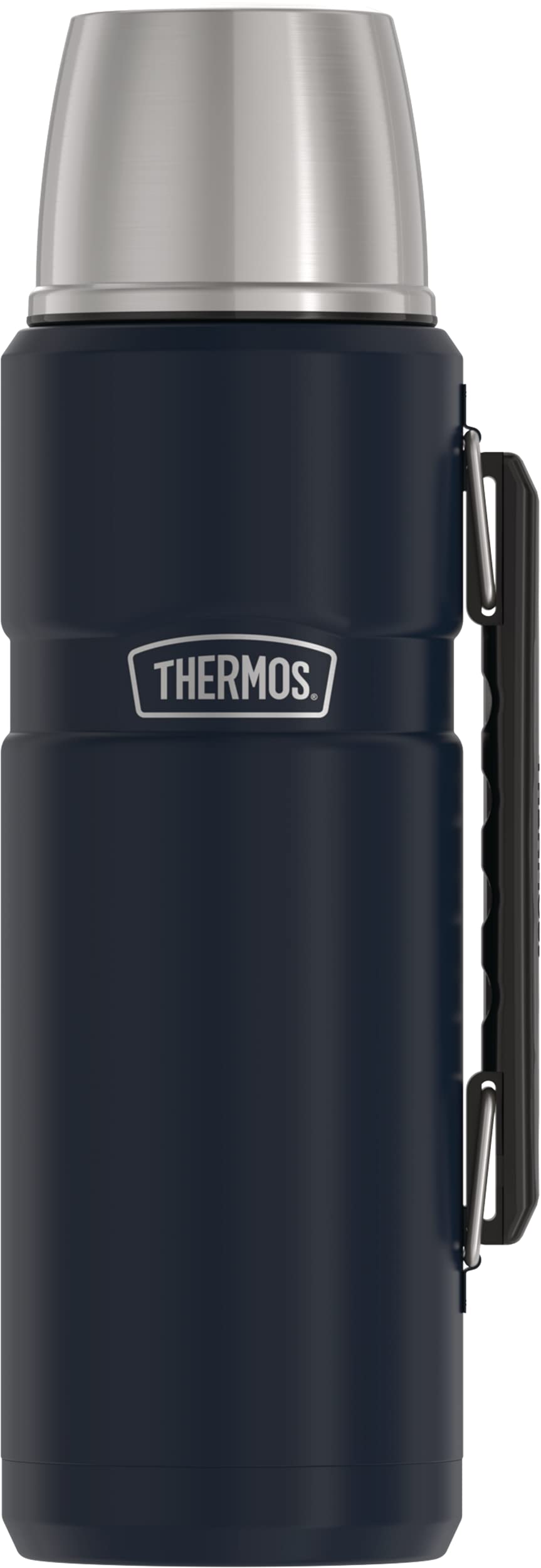 THERMOS Stainless King 40oz bottle, midnight blue, keeps hot or cold outdoors