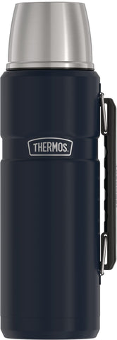 THERMOS Stainless King 40oz bottle, midnight blue, keeps hot or cold outdoors