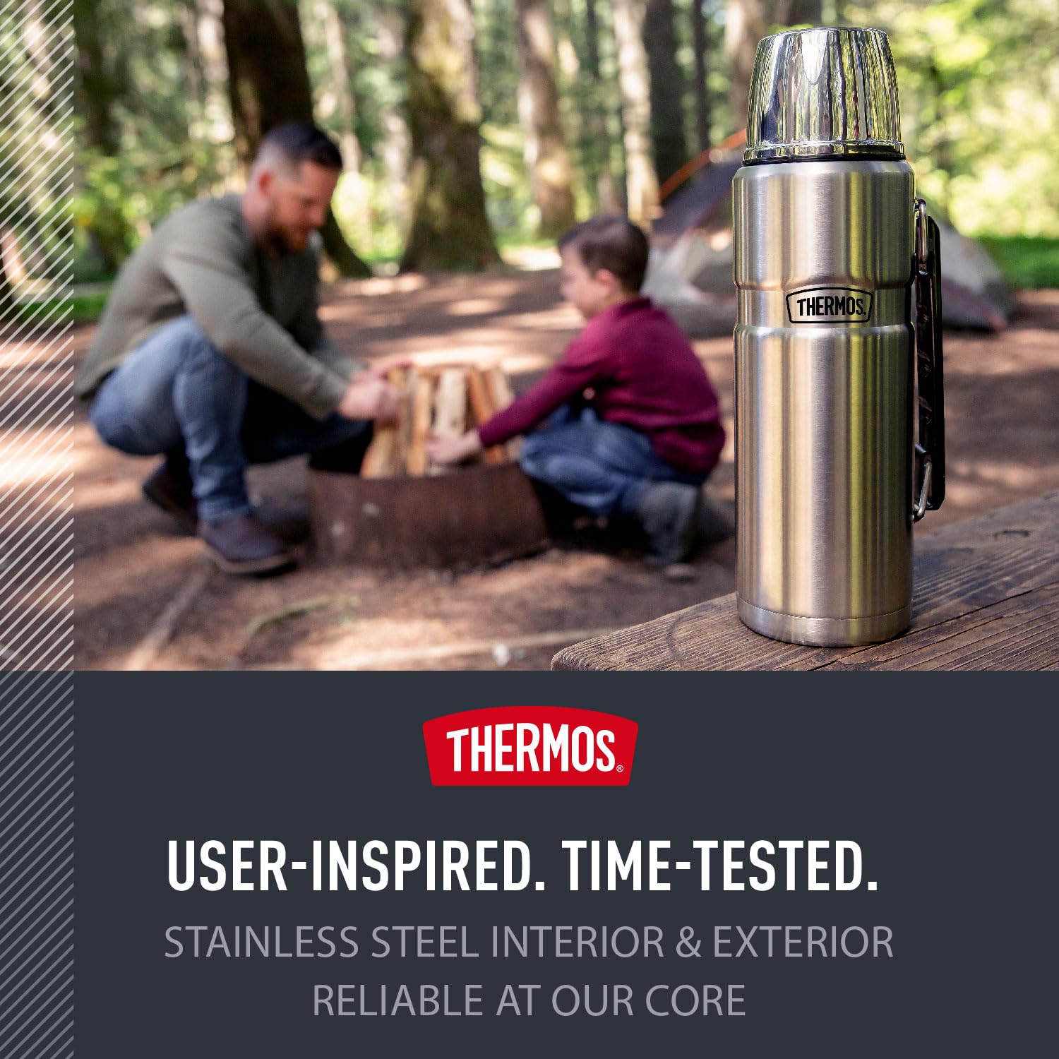 THERMOS 40 oz capacity supports group beverages during outings